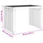 Table d'appoint de jardin vidaXL brun 19,69 po x 12,80 po x 13,78 po