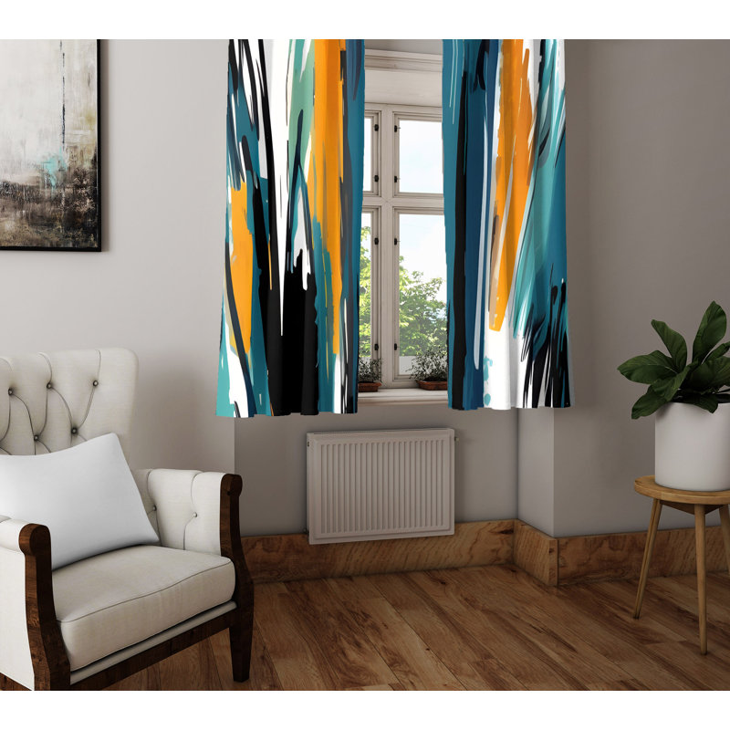 Paire de rideaux semi-transparents en polyester Denetra, L 40 po x L 61 po