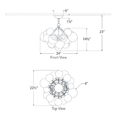 Julie Neill Talia Small Semi-Flush Mount