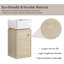 Meuble-lavabo simple de coin 12 po avec comptoir en céramique