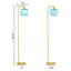 Lampe sur pied à abat-jour bleu 63 "H Wyatt-1035312270
