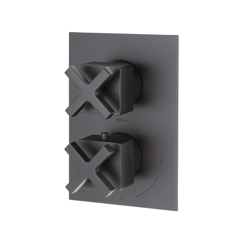 Eleganza 2-Way Diverter Thermostatic Valve, Matte Black