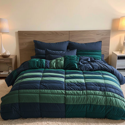 Couette moderne à patchwork géométrique