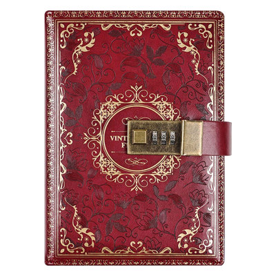 Password Diary Vintage B6 Notebook Password-protected Journal Lockable Diary Notebook Student Stationery B6 Size Journal Notebook Style Password Diary Locking