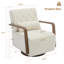 Solid Wood Upholstered Swivel Armchair-240406246