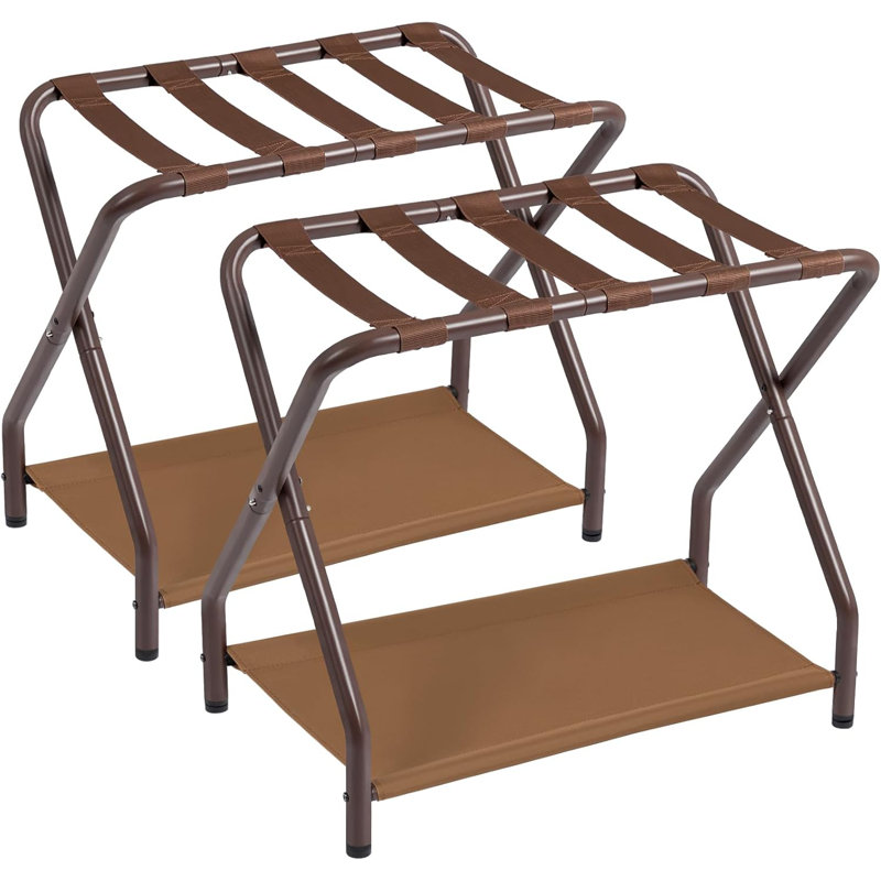 Ensemble de 2 porte-bagages en métal, Bronze