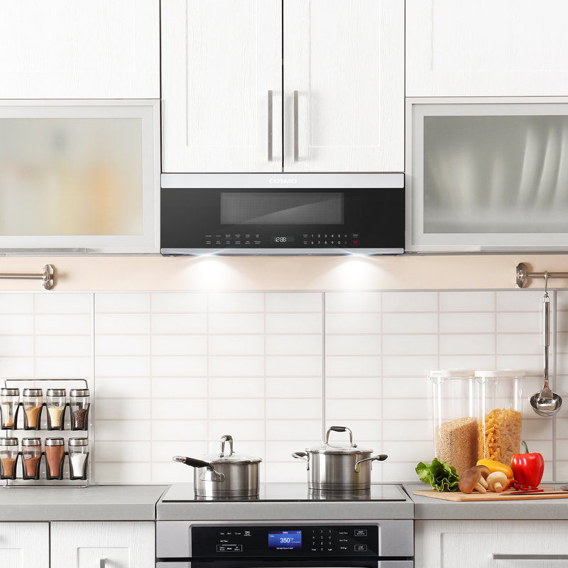 Cosmo 30 in. Stellar Collection 1.2 cu. ft. Slim Over the Range Microwave with Automatic Presets, Soft Touch Controls
