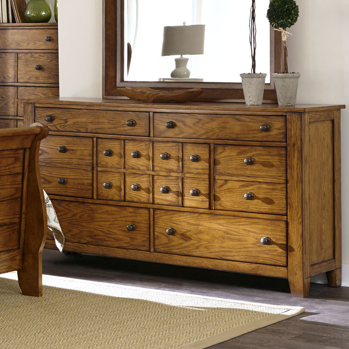 Commode 7 tiroirs Oconee, Marron clair