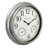 16" INDOOR/OUTDOOR WALL CLOCK, SILVER FINISH