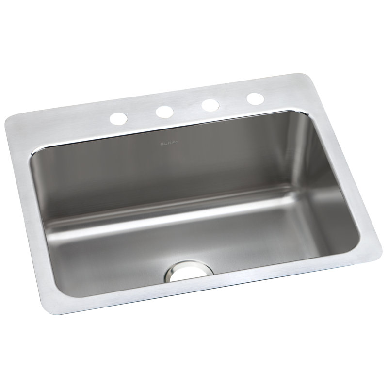 Évier encastré à double cuve en acier inoxydable 33 po x 21,25 po x 6 po Lustertone Classic