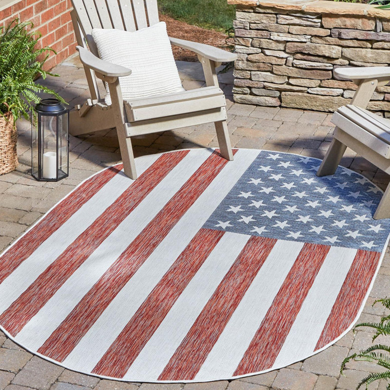 Indoor / Outdoor Area Rug, Oval 160 cm x 243.8 cm