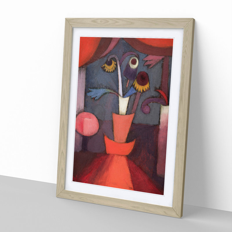 Autumn Flower by Paul Klee - Picture Frame Painting, 48cm H x 36cm W x 2cm D, Oak Framed