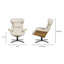 Chaise longue inclinable en cuir véritable 31,5 po Rigo-1187822584