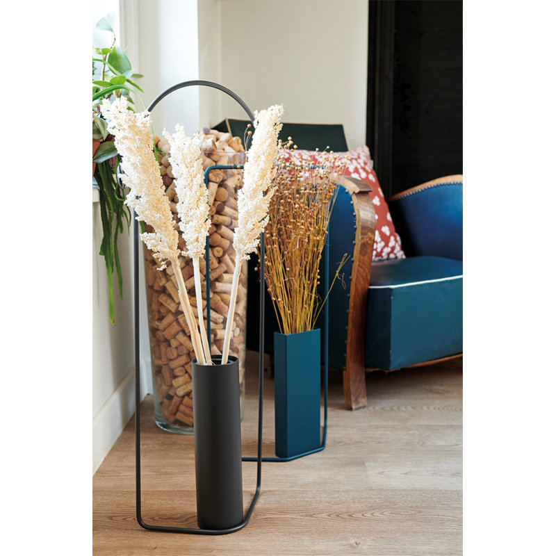 Vase de plancher en acier Itac, Bleu Acapulco