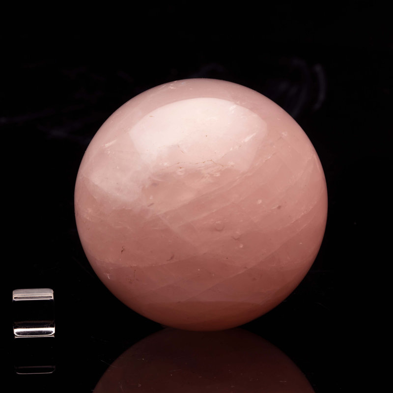 Sculpture sphère de quartz Zanavia Rose