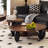 Light luxury retro solid wood coffee table