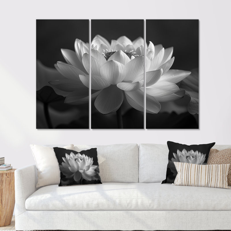 Gassaway - lotus, reproduction d'art mural, H 40 po x l 60 po x P 1 po