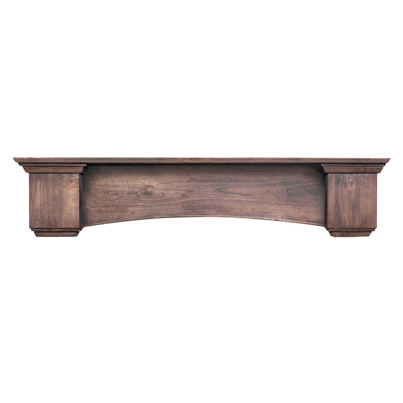 Lisbon Fireplace Mantel, 60", Brown Wood