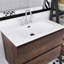 Meuble-lavabo flottant mural 30 po avec lavabo en céramique blanche-1056749652