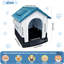Niche pour chien d'extérieur avec bouches d'aération et plancher surélevé pour chiot-131565545-131565543