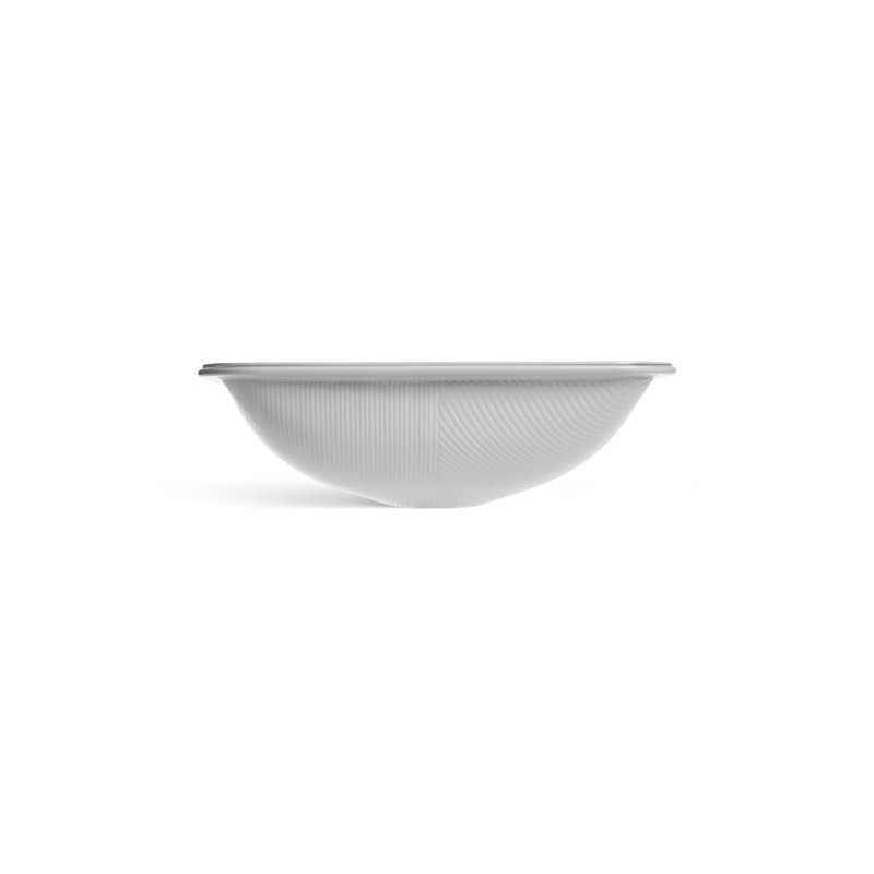 Yepsen Glass Undermount Bathroom Sink, Silver