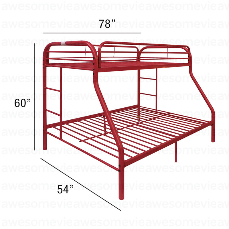 Modern Bunk Bed, Red