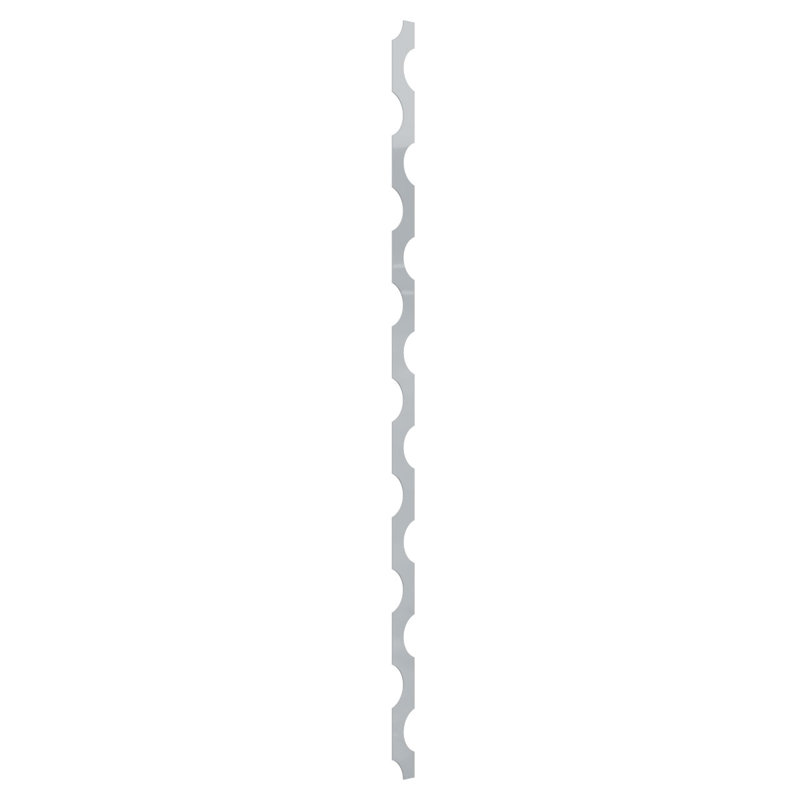 Pomeroy Adjustable Acrylic Decorative Slat Wall Panel Kit (12-Pack), Gray, 94" H x 3.875" W