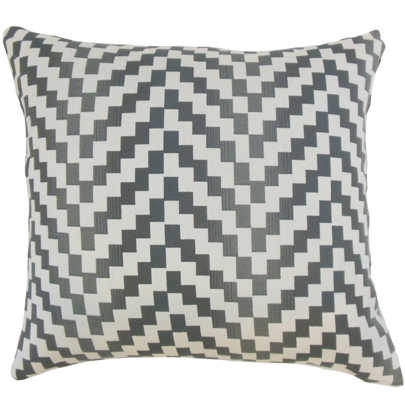Coussin dhiren géométrique, Zinc, H 20 po x l 20 po