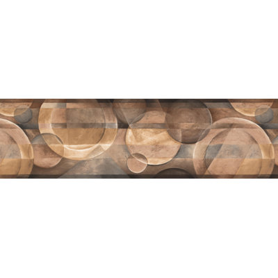 Bordure de papier peint abstrait L 15 pi x l 7 po Circles Paint