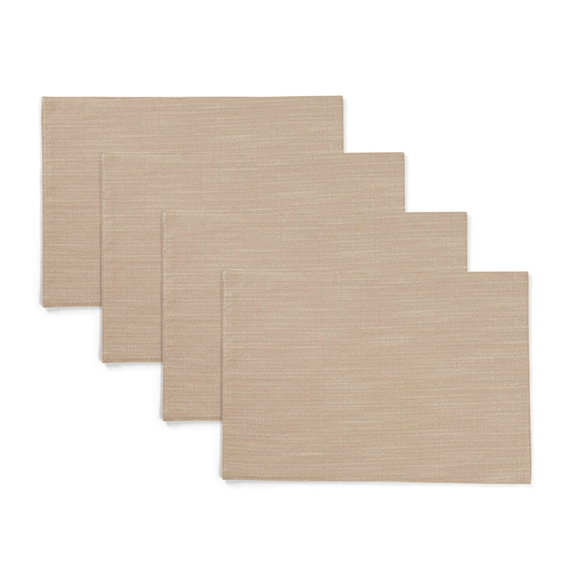 Ensemble de napperons 4 pièces Claudia, Naturel, l 17,5 po x P 13 po
