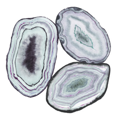 Geode Gems II - Wrapped Canvas Print