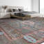 Tapis beige et multicolore de haute qualité noué à la main-99449691