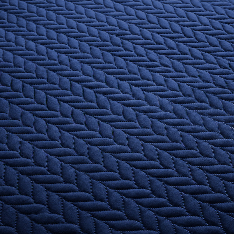 Embossed Microfiber Bedspread Set For California King – Oversized, Soft & Dust-Resistant, 3-Piece, Blue
