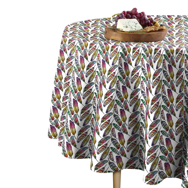 Mariel Geometric Round Tablecloth, 108" L x 108" W