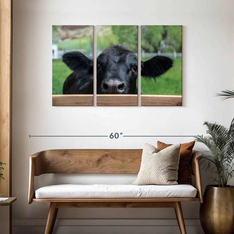 Nosy Ranch Cow, 28" H x 45" W
