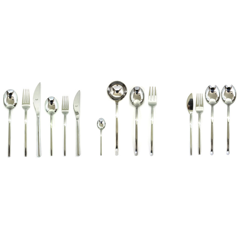 Sveva Flatware Set (Configuration P) - 113 Pieces - Stainless Steel