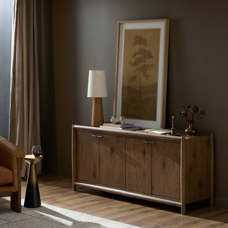 Glenview 4 Door Sideboard-Weathered Oak