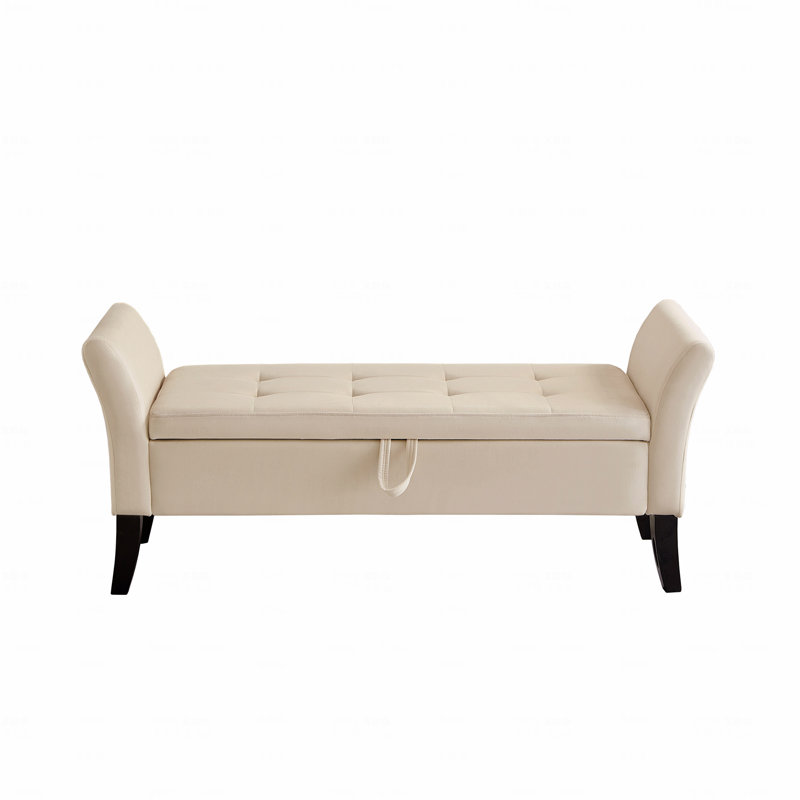 51.5" Bed Bench With Storage Function, Beige
