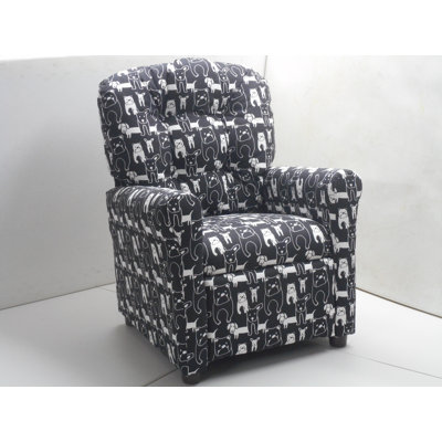 Esmerelda Kids 14'' Recliner Chair and Ottoman