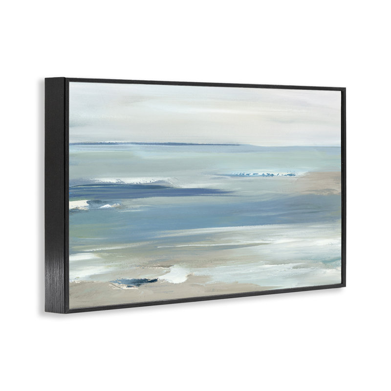 Giclée encadrée Océan, par Lera, H 12 po x l 18 po, Giclée encadrée noir minuit