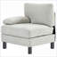 Canapé modulaire modulaire faisant face à la gauche | Moderne | Pieds en bois massif | pour salon chambre à coucher | Crème / blanc | Polyester