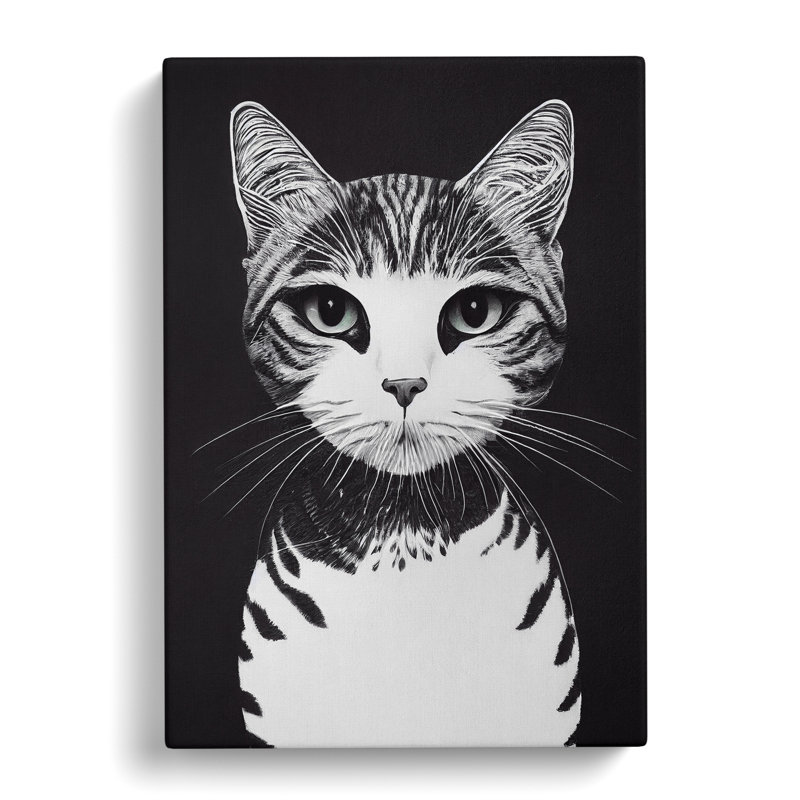 Cat Minimalism Vol.1 - Wrapped Canvas, 50cm H x 35cm W x 3cm D
