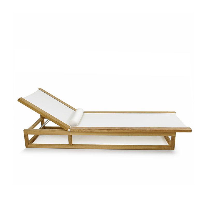 Chaise longue 84 po en teck