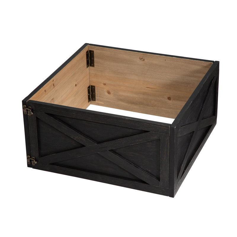 Collier pour arbre en bois massif St Ives, Noir, H 10,5 po x l 22 po