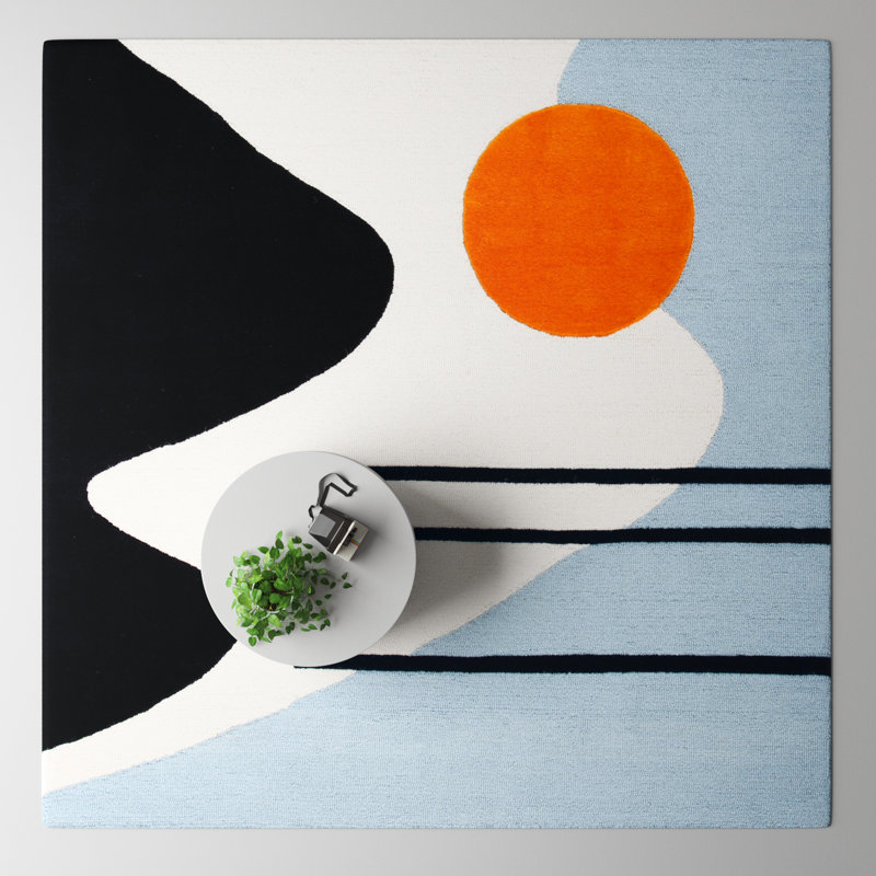 Felipe Wool Abstract Indoor Rug, Square 10'