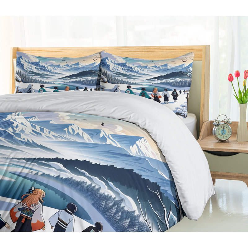 Anime Duvet Cover, King Duvet Cover + 2 Standard Shams