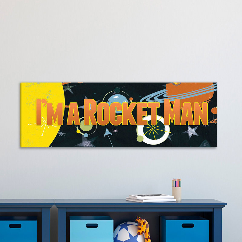 «I'm a Rocket Man», art sur toile, H 20 po x l 60 po