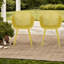 Weather Resistant Patio Dining Chairs, Pe Modern Style For Home Dining