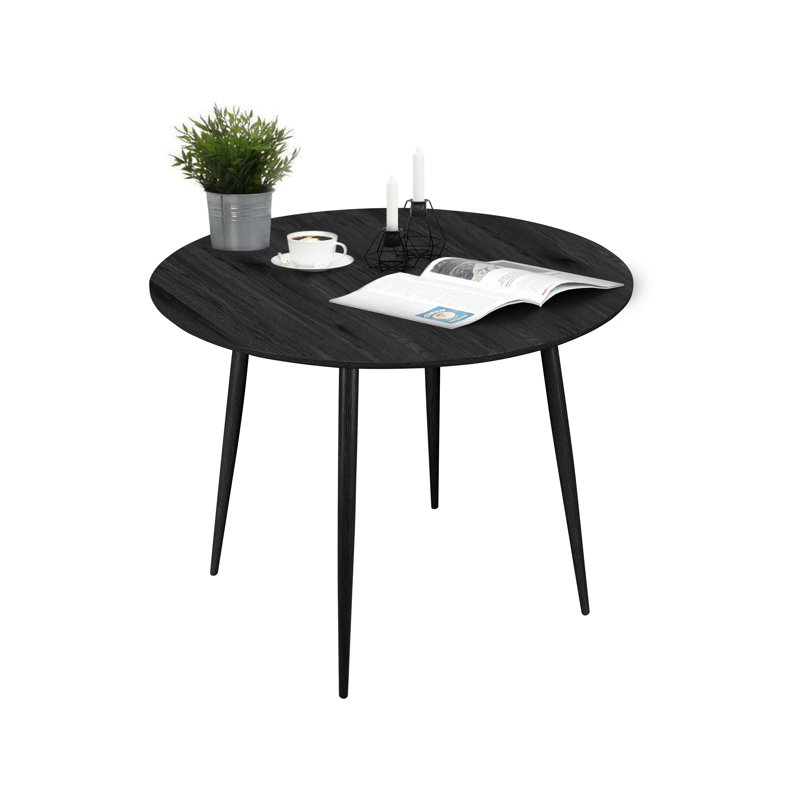 Armendariz Round Dining Table, Black