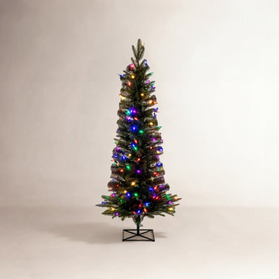 Slim Pre-Lit Fir Christmas Tree